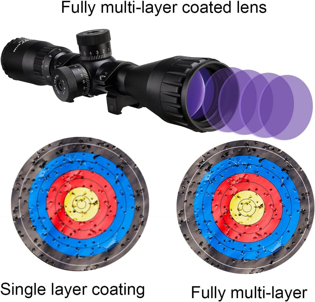 3-9x40 AO Rifle Scope with Mil Dot Reticle T640