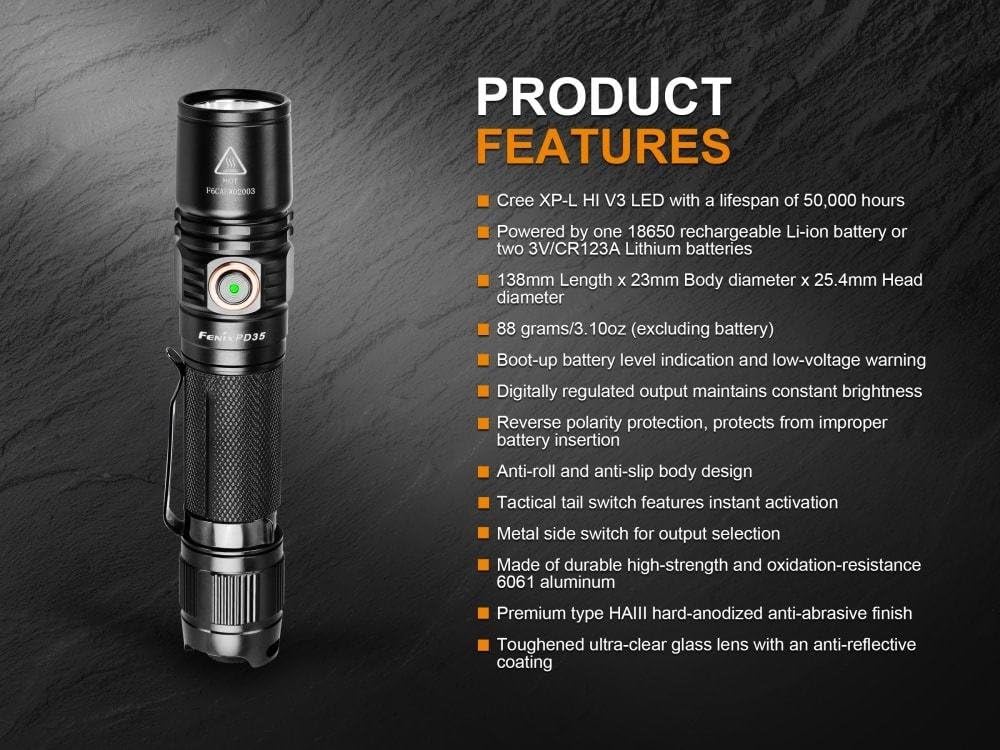 1000 Lumen Tactical Flashlight with Rechargeable Batteries V73315