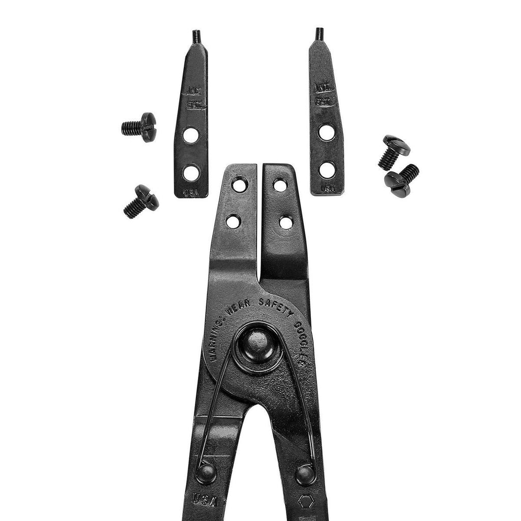 Ratcheting Retaining Ring Pliers Set with Replaceable Tips, 2-Piece X11769