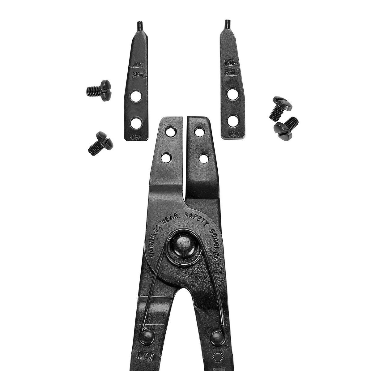 Ratcheting Retaining Ring Pliers Set with Replaceable Tips, 2-Piece X11769