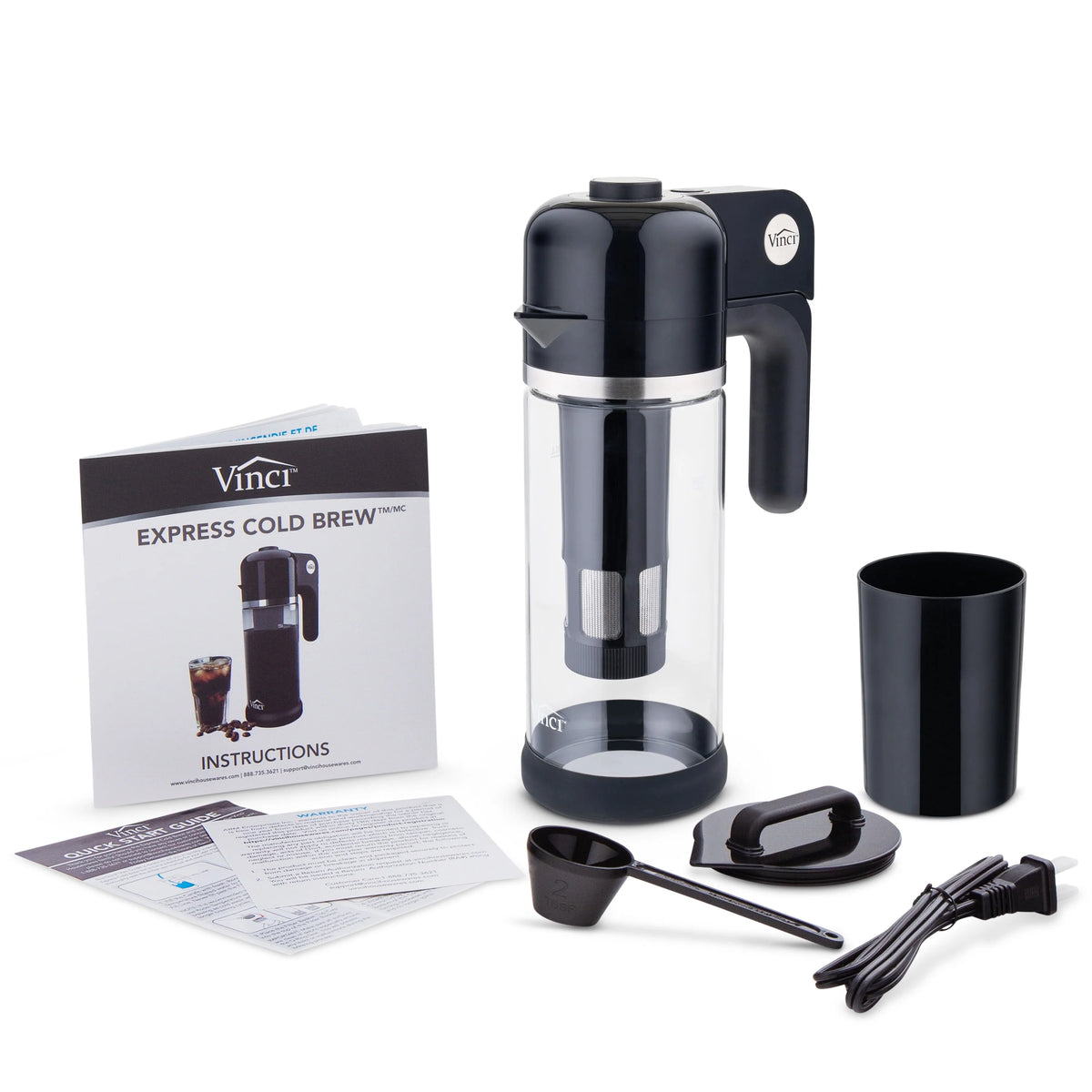Electric Cold Brew Coffee Maker with Borosilicate Glass Carafe K254