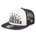 Men's White/Navy Snapback Hat Q434456