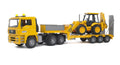 Low Loader Truck with Backhoe Loader W9042