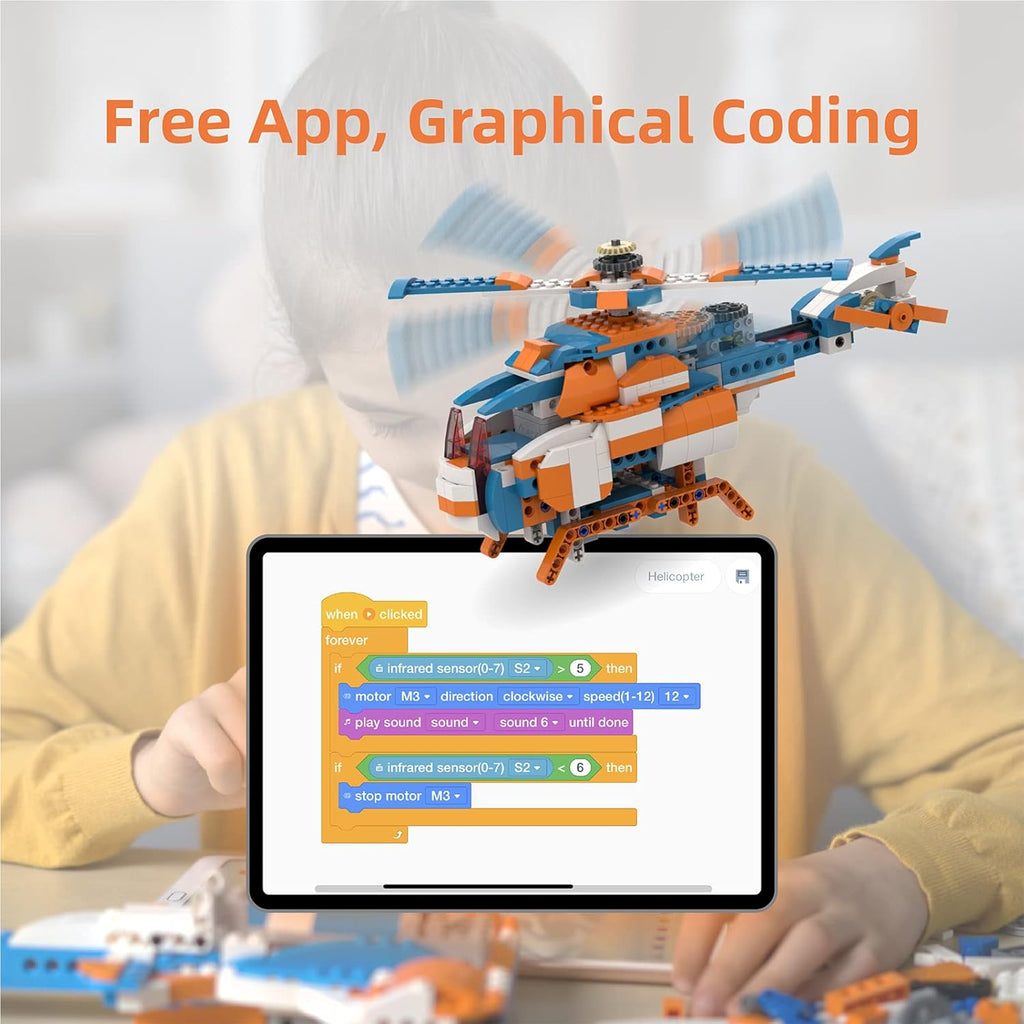 12-in-1 Coding Robot Stem Learning Toys Building Blocks D76774