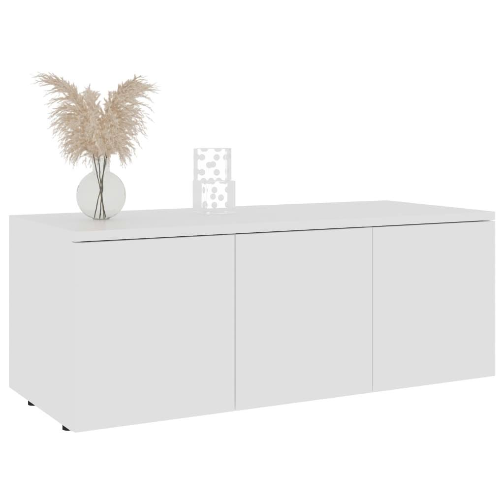High Gloss White Chipboard TV Cabinet F211
