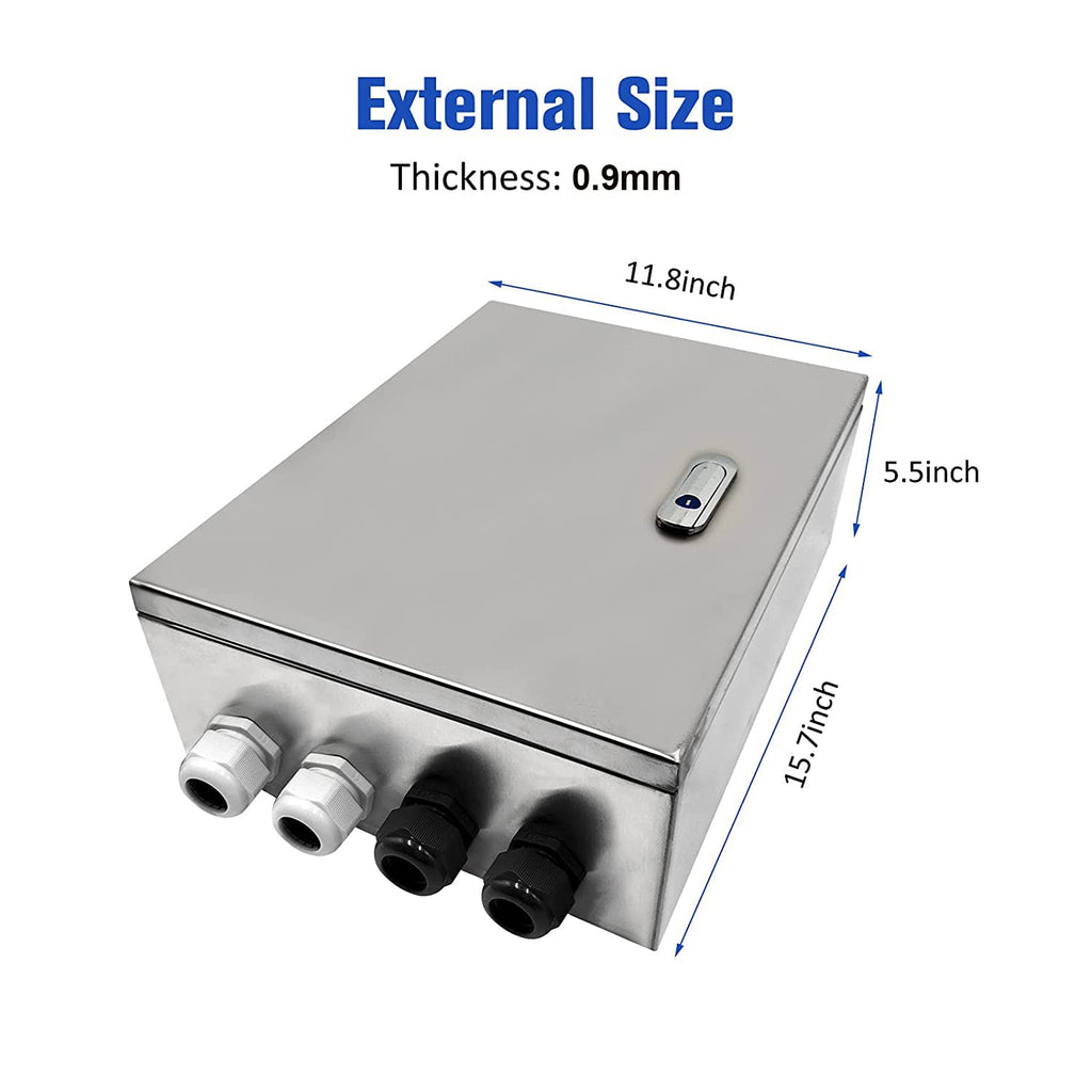 304 Stainless Steel IP65 Waterproof Junction Box with Lock Y273