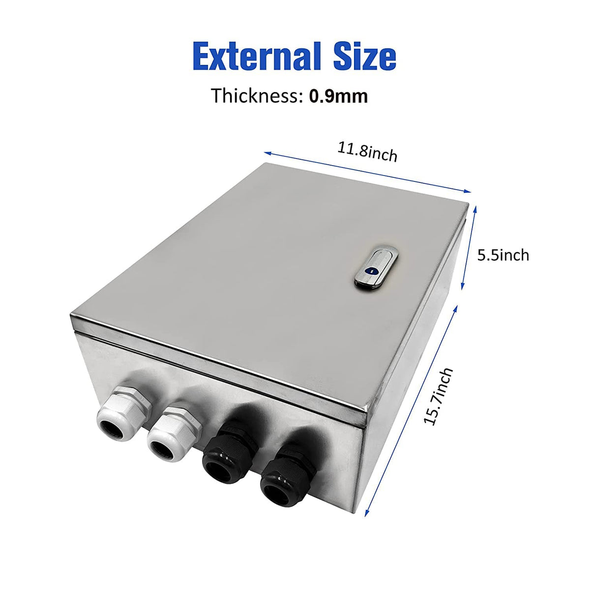 304 Stainless Steel IP65 Waterproof Junction Box with Lock Y273