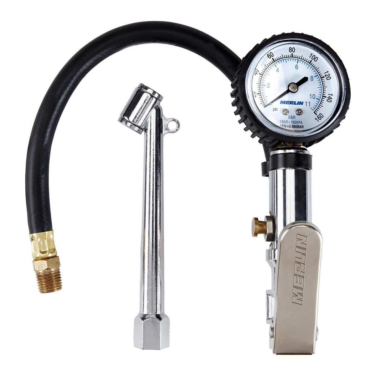 Dual-Head Air Chuck Inflator with Dial Gauge O605