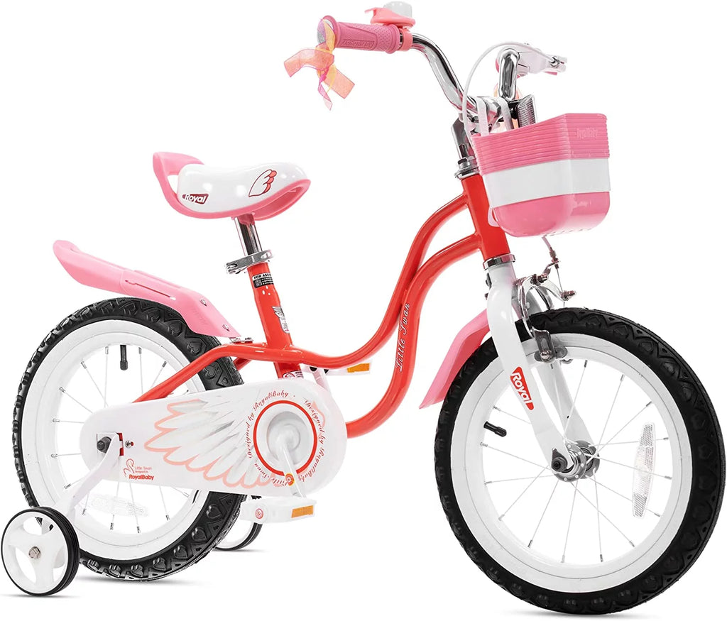 Red 14 Girl's Bicycle with Training Wheels and Basket L416909