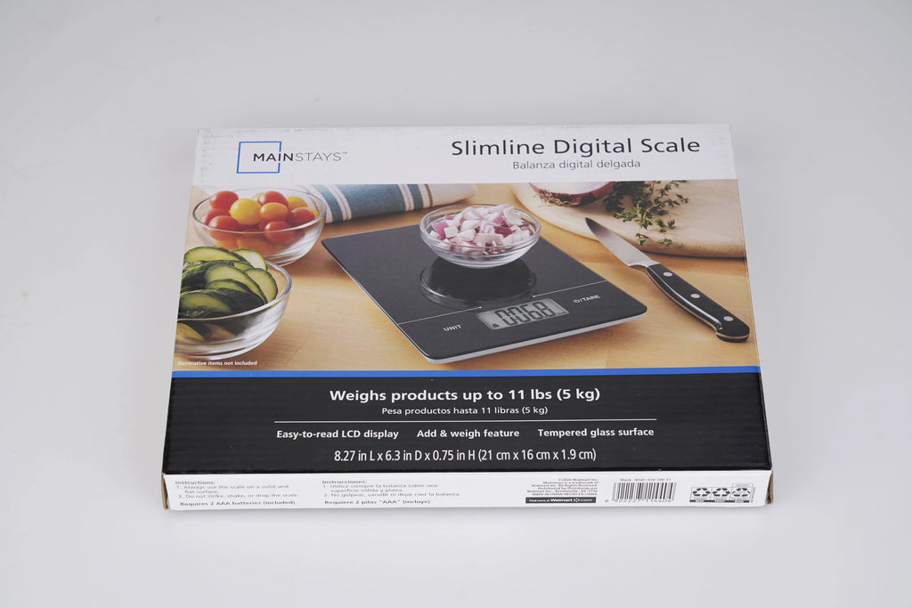 Tempered Glass Digital Scale, Black Q86640