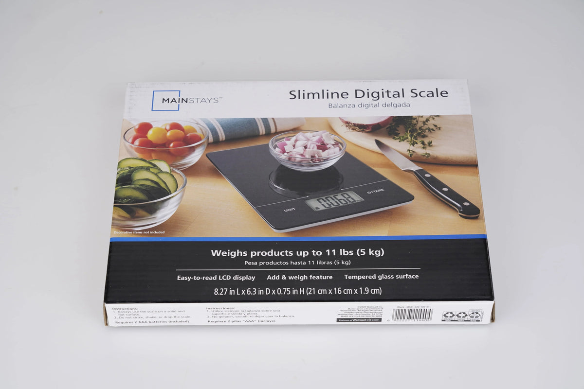 Tempered Glass Digital Scale, Black Q86640