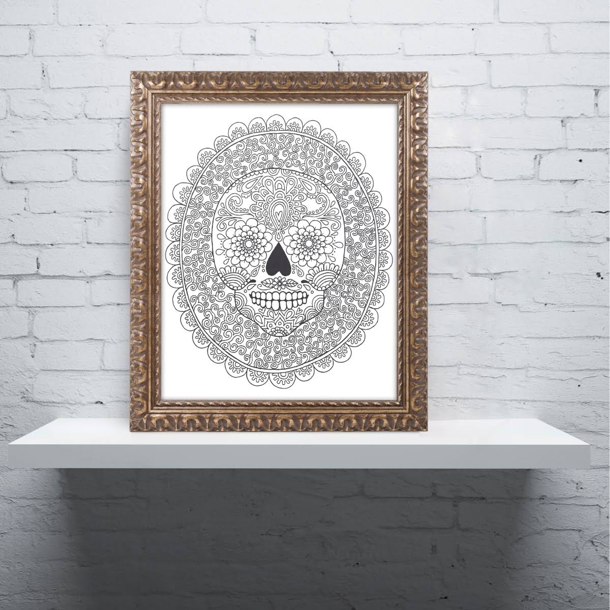Gold Ornate Frame 11x14-Inch Art S240217