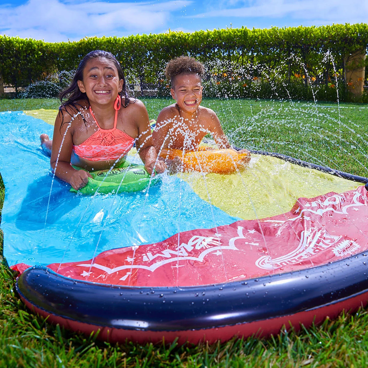 16 ft Double Water Slide with 2 Boogie Boards M697067