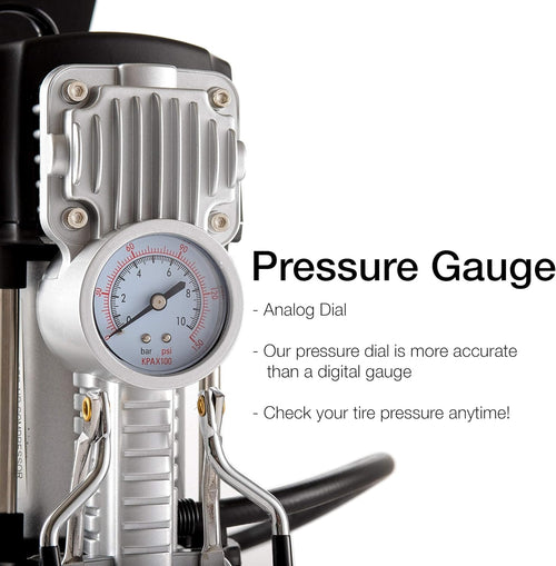 12V Portable Double Cylinder Air Compressor Tire Inflator 150 PSI T2964