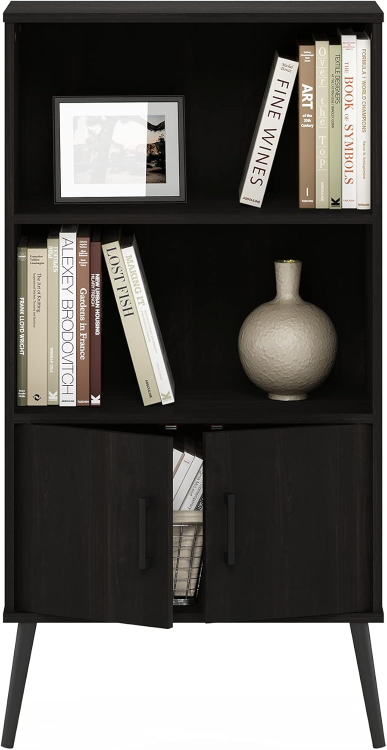 Espresso Accent Cabinet with Wood Legs C902611