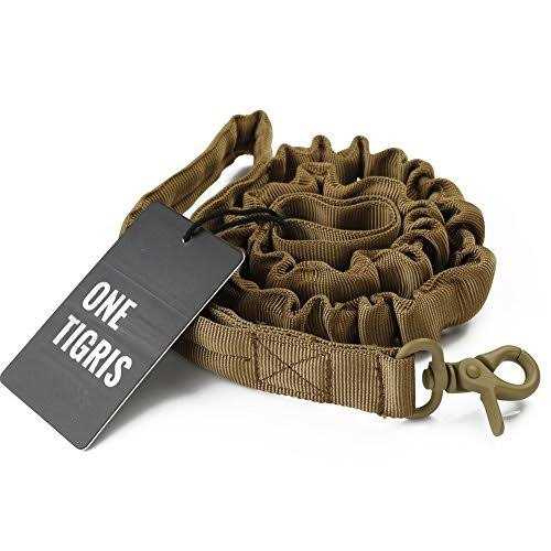 Tactical Dog Training Bungee Leash with 2 Control Handle Quick Release Nylon K858