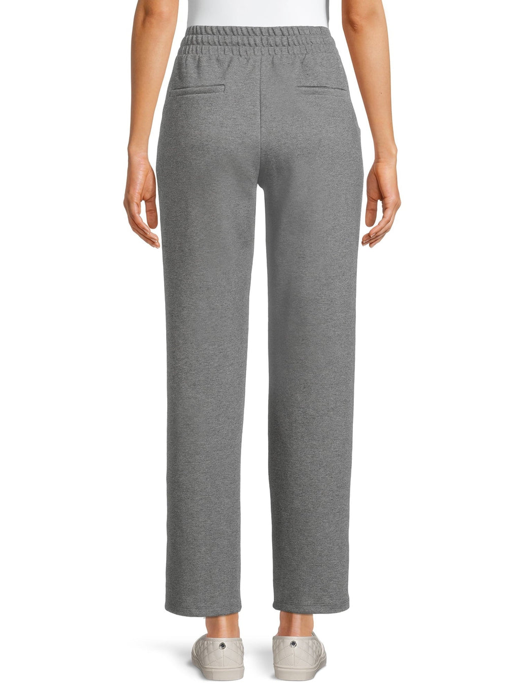 High Rise Drawstring Waist Knit Pants D8618