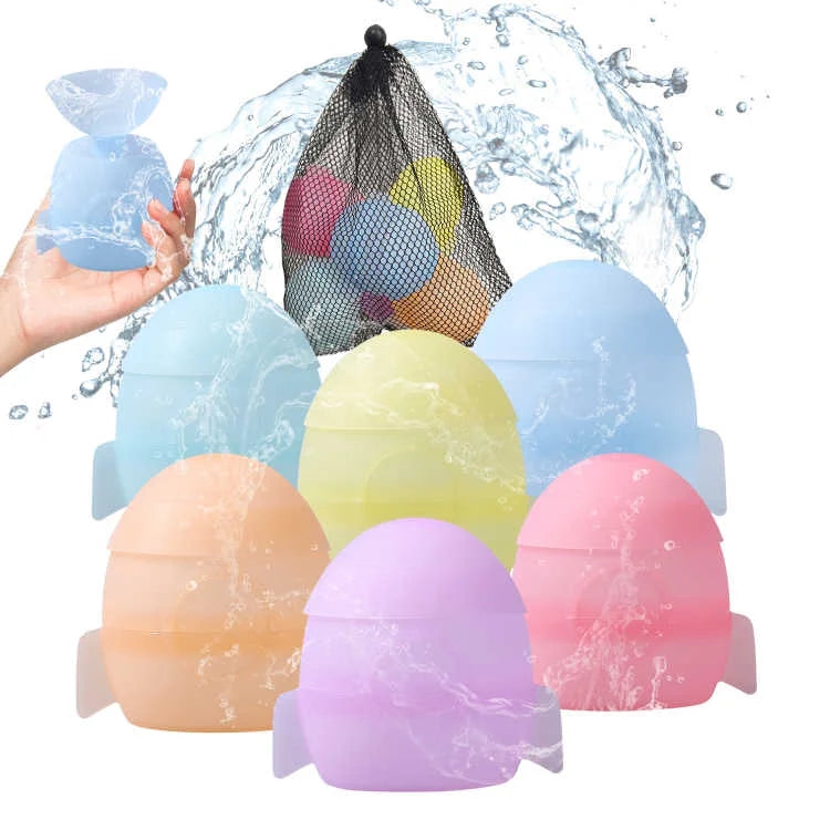 12 PCS Reusable Water Balloons with Mesh Bag V200626