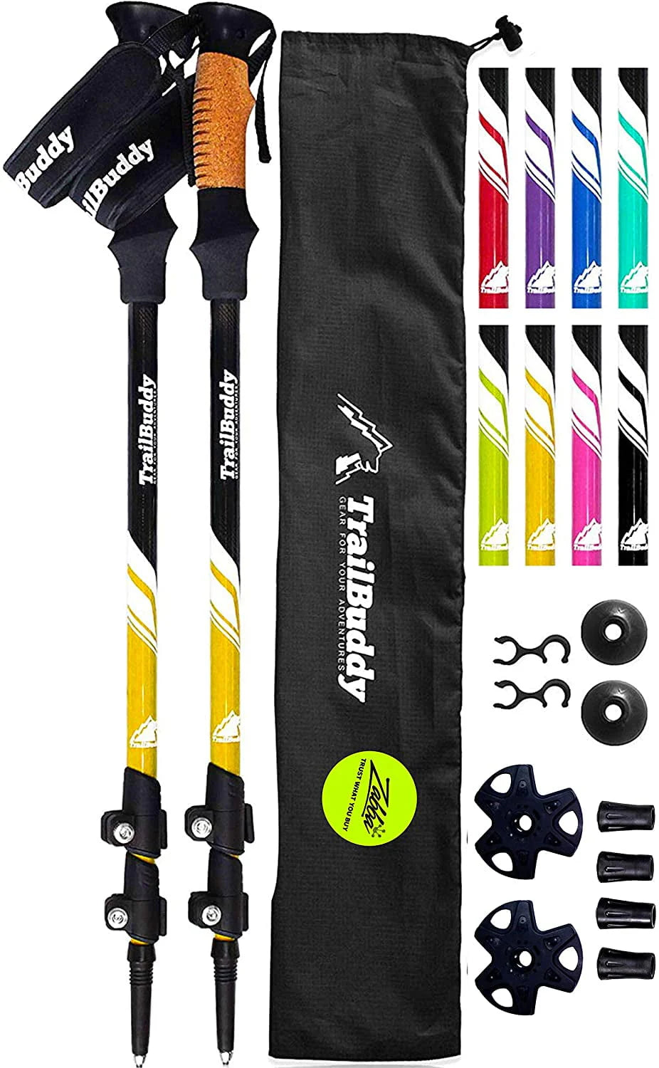 Lightweight Aluminum Adjustable Trekking Poles W38137
