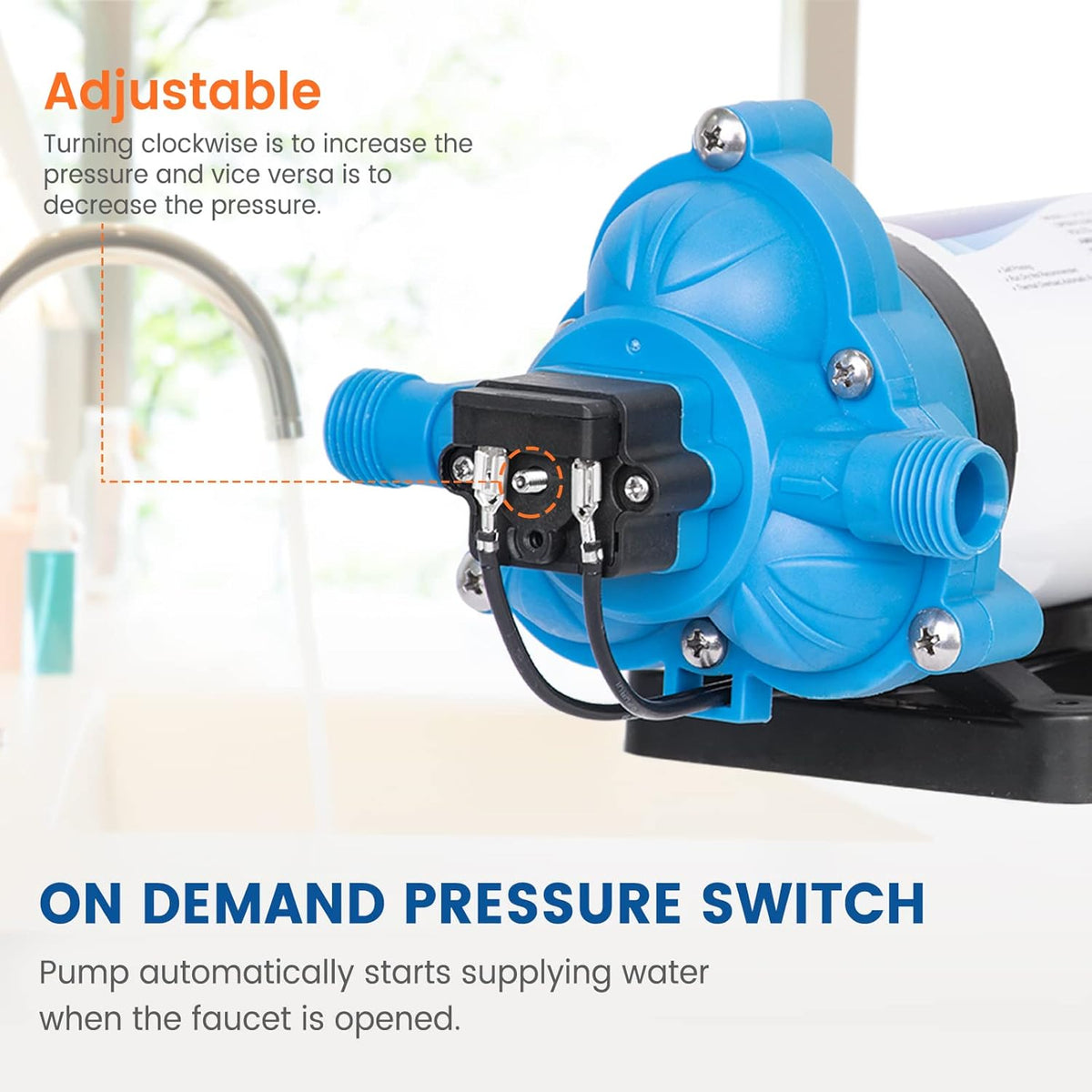 110V AC Water Pressure Pump 5.0GPM 55PSI Self Priming J26177
