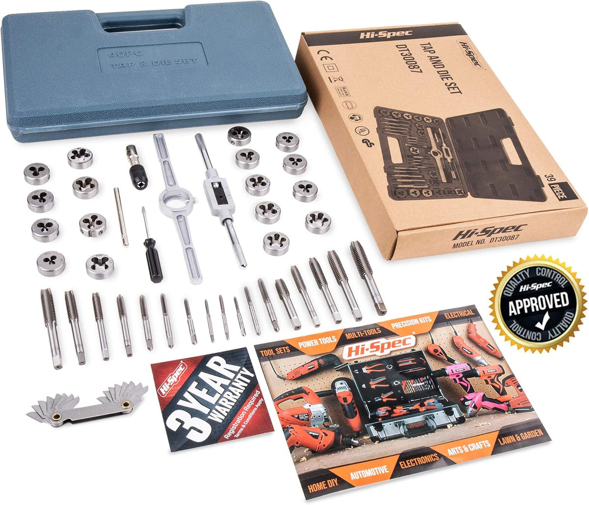 39 Piece SAE & Metric Tap & Die Set B6734