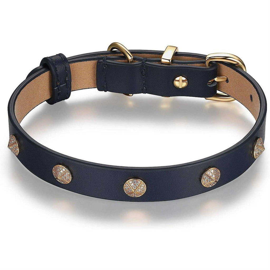 Genuine Leather & Microfiber Dog Collar D9659