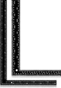 2 Pieces Stainless Steel L Shape Carpenter Square Set 16 x 24 Inch and 8 x 12 Inch Black Q261