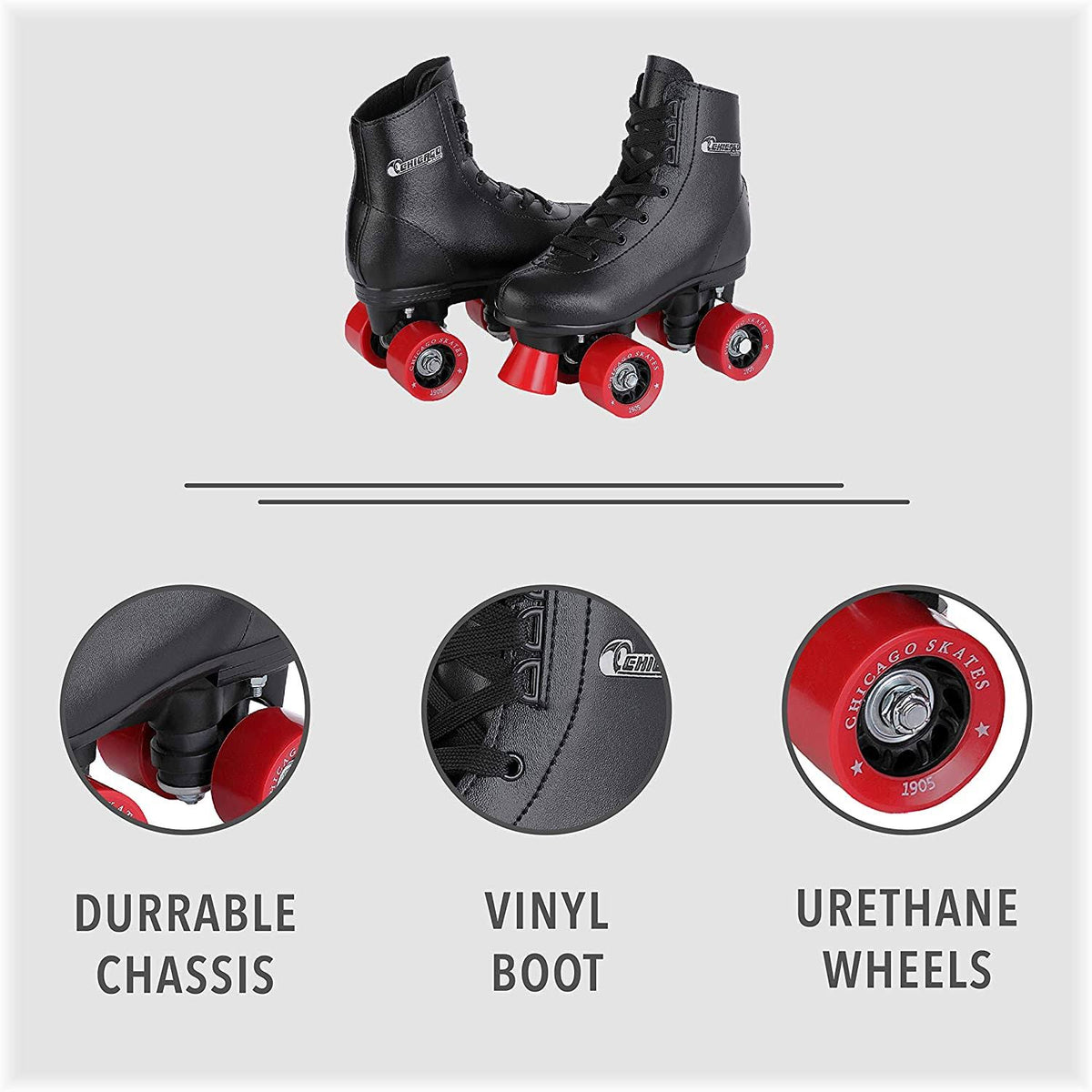 Black Size 4 Skates J173