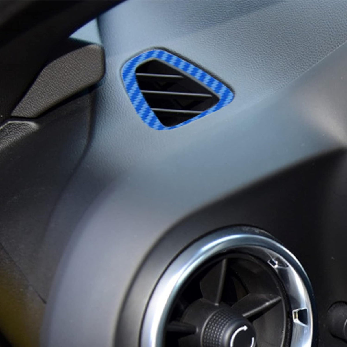 Blue Carbon Fiber Texture Vinyl Wrap Interior Sticker 28PCS J77300