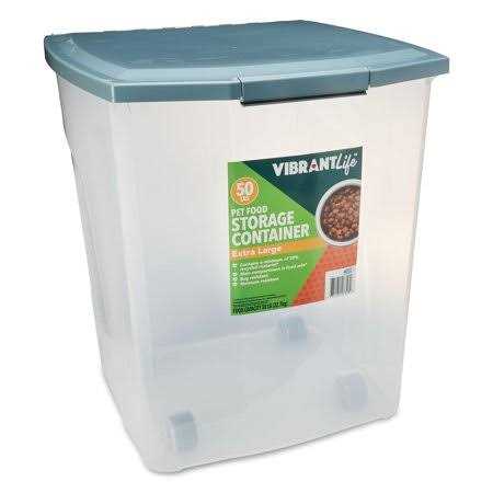 Plastic Pet Food Storage Container with Locking Lid O5318