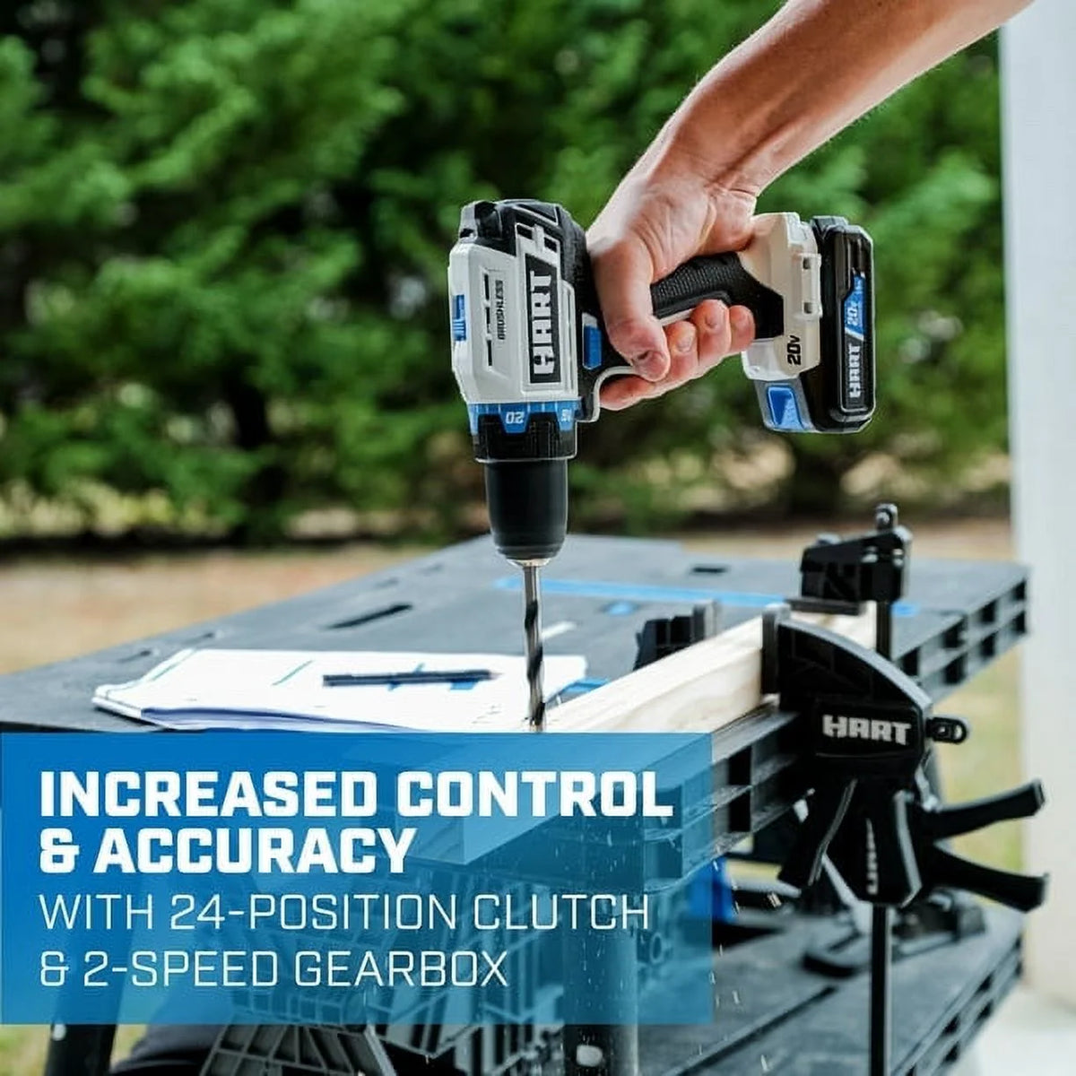 20-Volt Cordless Brushless 1/2-inch Drill/Driver Kit with 2Ah Lithium-Ion Battery Y210081