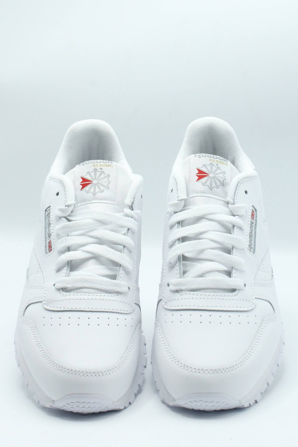 White Leather Trainers Q8218