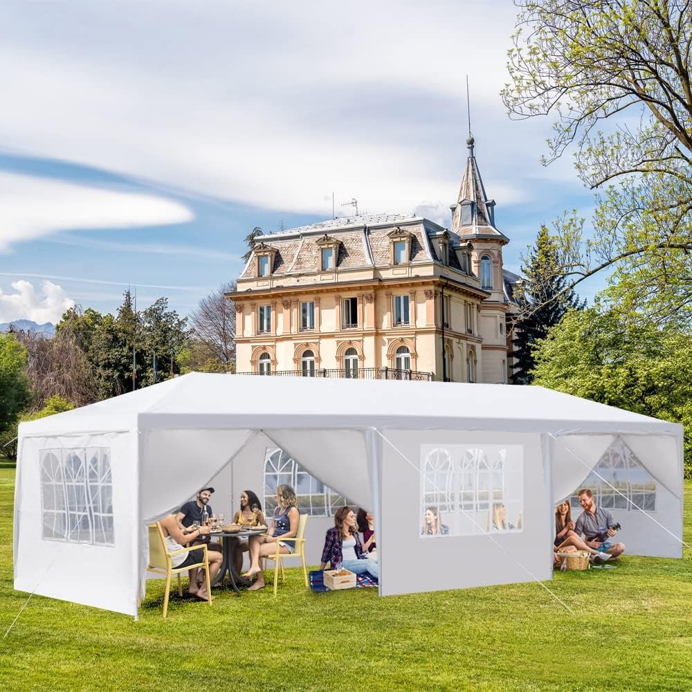 10x30 ft Outdoor Canopy Gazebo with 8 Sidewall 2 Zipper Door X74477