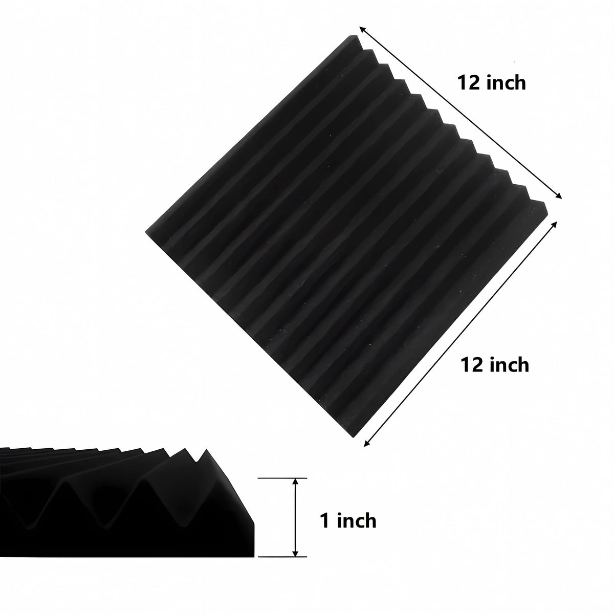 24 Pack Black Acoustic Foam Panels U160