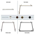Multi Angle Ceiling Rod Room Divider Adjustable 120-170 inch One Sided Satin H598097