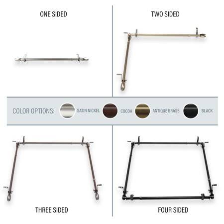 Multi Angle Ceiling Rod Room Divider Adjustable 120-170 inch One Sided Satin H598097