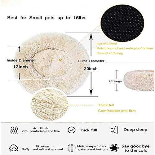 Washable Soft Plush Pet Bed D9949