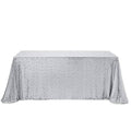 Silver 90x156 inch Sequin Rectangular Tablecloth L9148