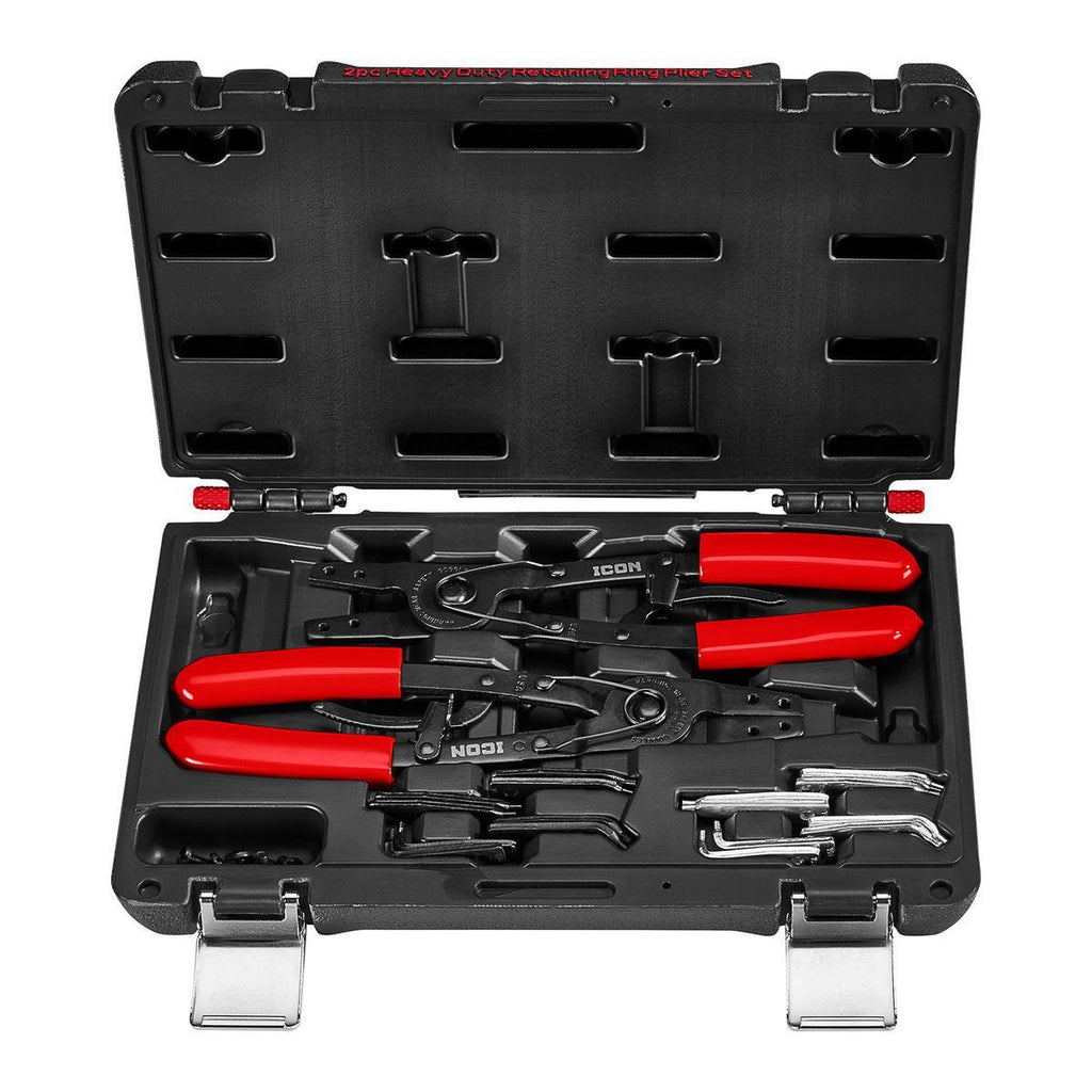 Ratcheting Retaining Ring Pliers Set with Replaceable Tips, 2-Piece X11769
