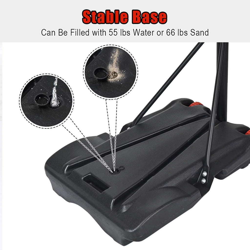 Portable Height-Adjustable Basketball Hoop with Wheels T760