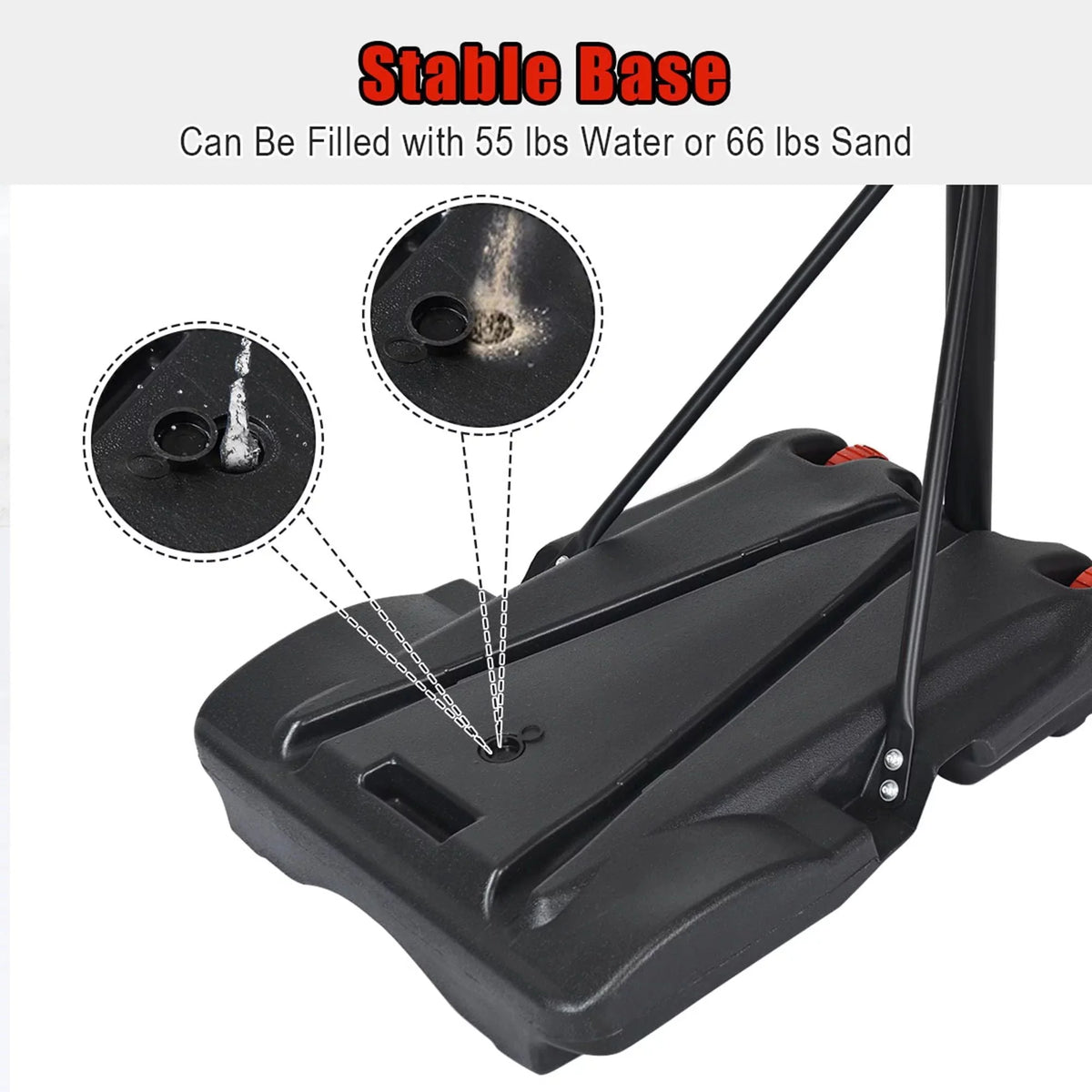 Portable Height-Adjustable Basketball Hoop with Wheels T760