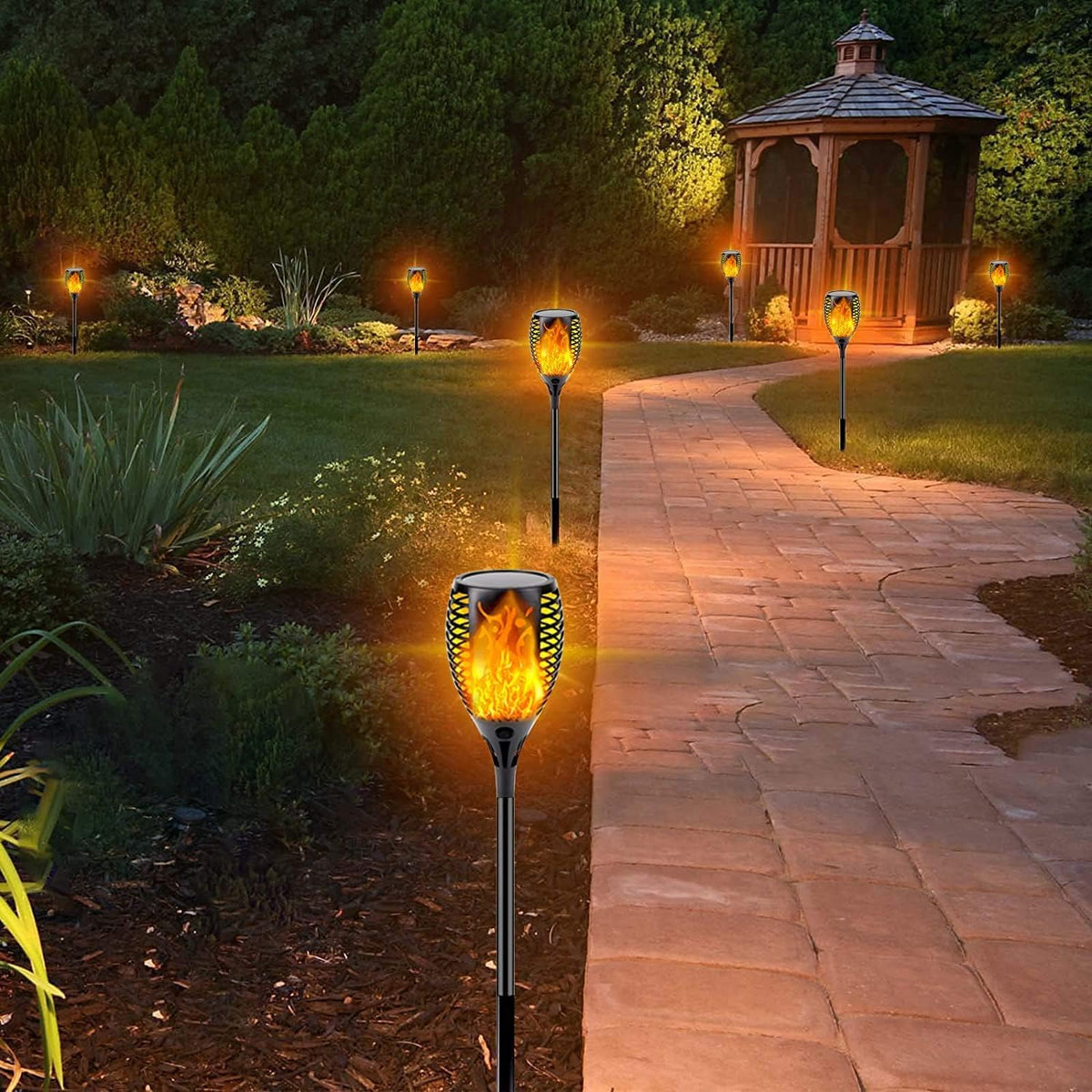 8 Pack Waterproof Solar Outdoor Lights E488880
