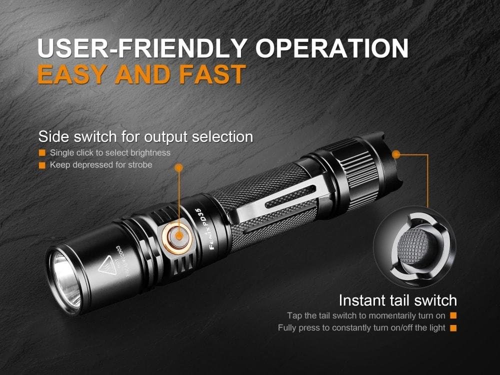 1000 Lumen Tactical Flashlight with Rechargeable Batteries V73315