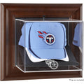Brown Framed Wall-Mountable Baseball Cap Display Case E765768