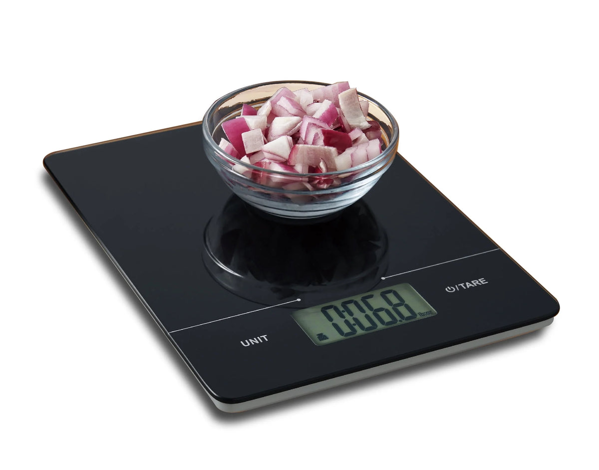 Tempered Glass Digital Scale, Black Q86640