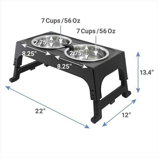 Stainless Steel Bowls with Elevated Holder D968590