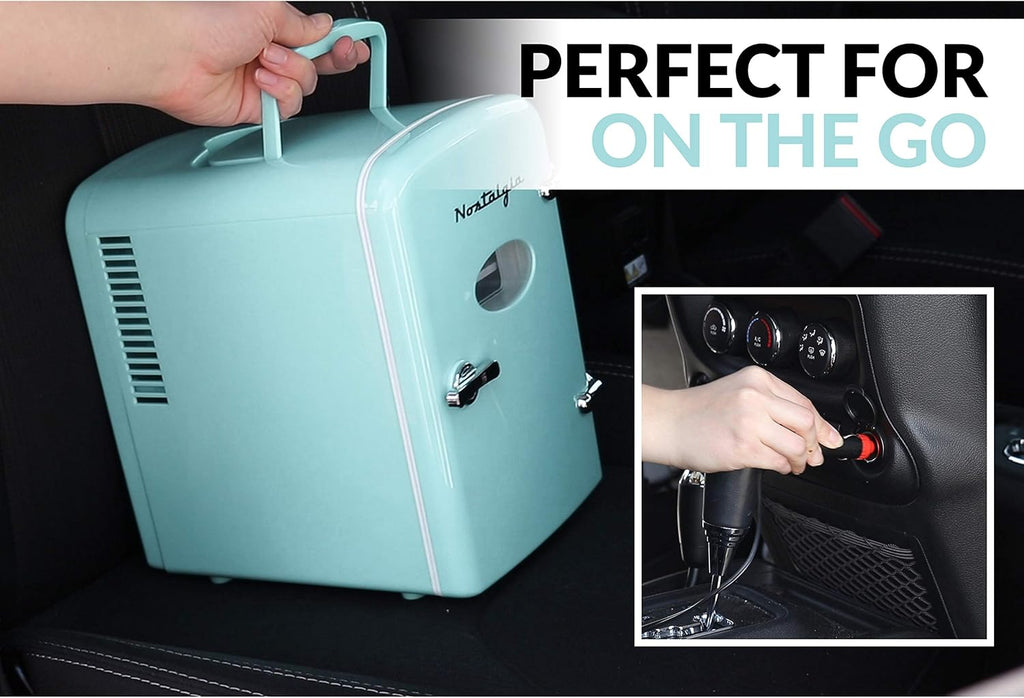 6-Can Mini Refrigerator with Carry Handle U26303