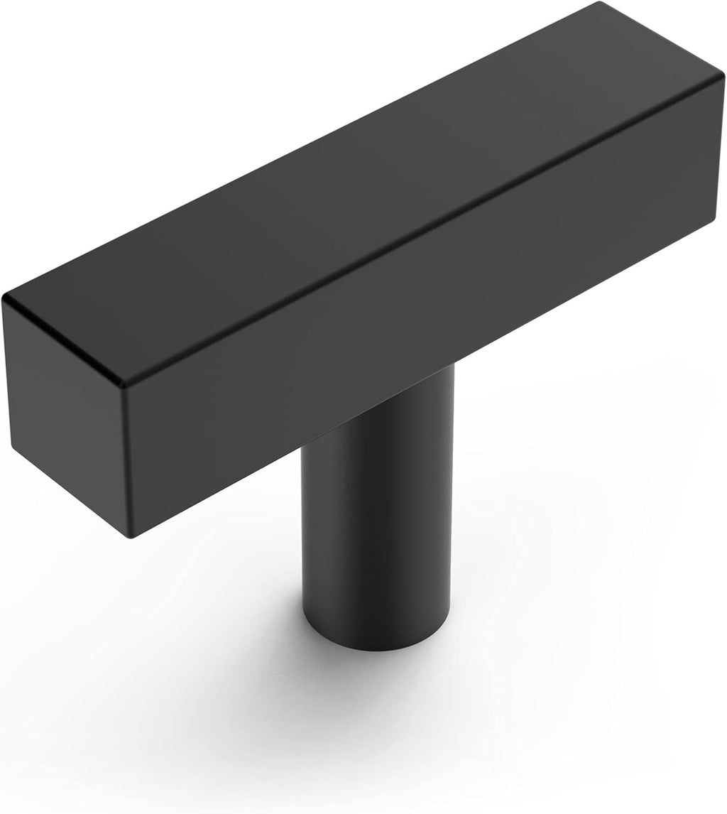 25 Pack Matte Black Stainless Steel Cabinet Knobs C731