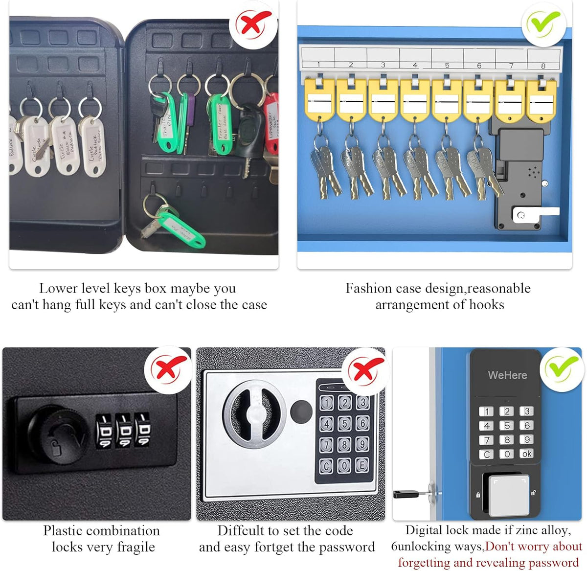 Metal Key Lock Box with Combination Lock J61391