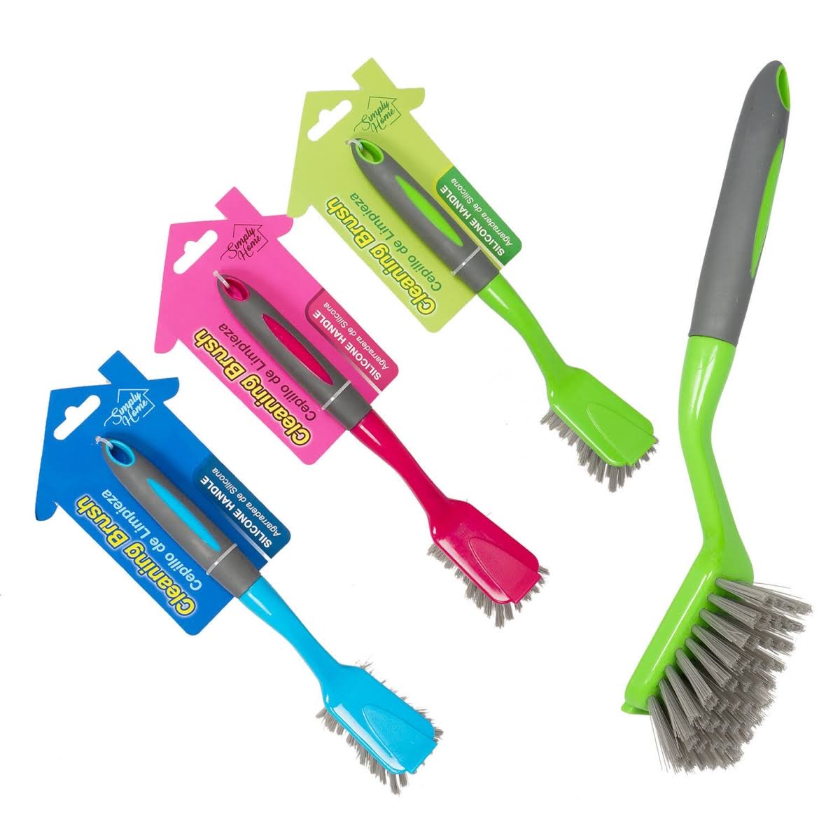 Cleaning Brush with Silicone Handle V716936